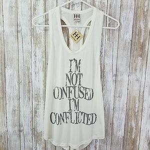 Haute Hippie " I'm not confused" tank top